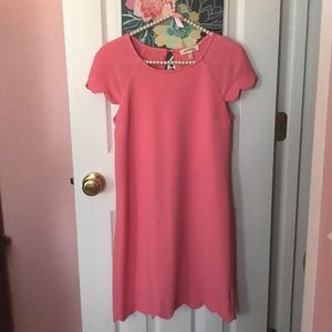 Pink monteau scalloped dress